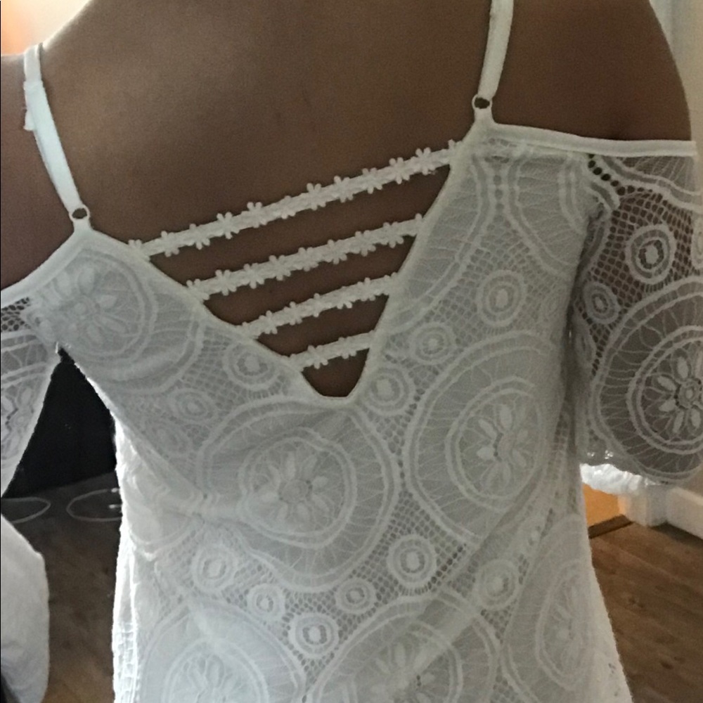 Beautiful Boho White Lace Dress